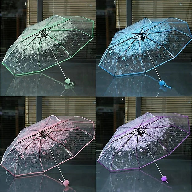 Sakura transparent foldable Umbrella