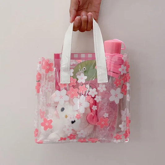 Sakura Transparent Waterproof Bag