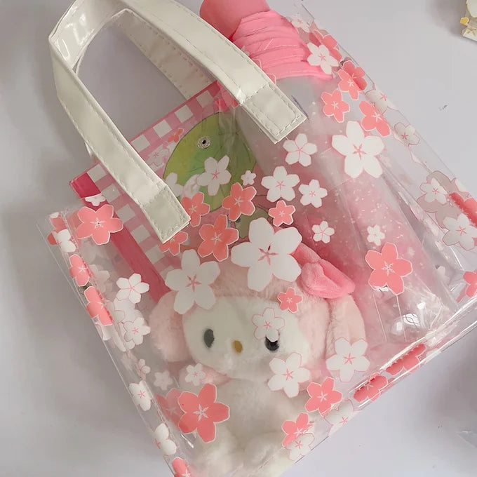 Sakura Transparent Waterproof Bag