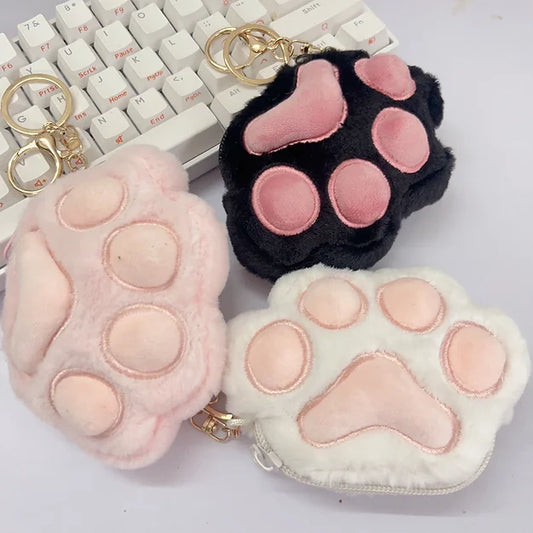 Plushie Paw Coin Pouch Keychain