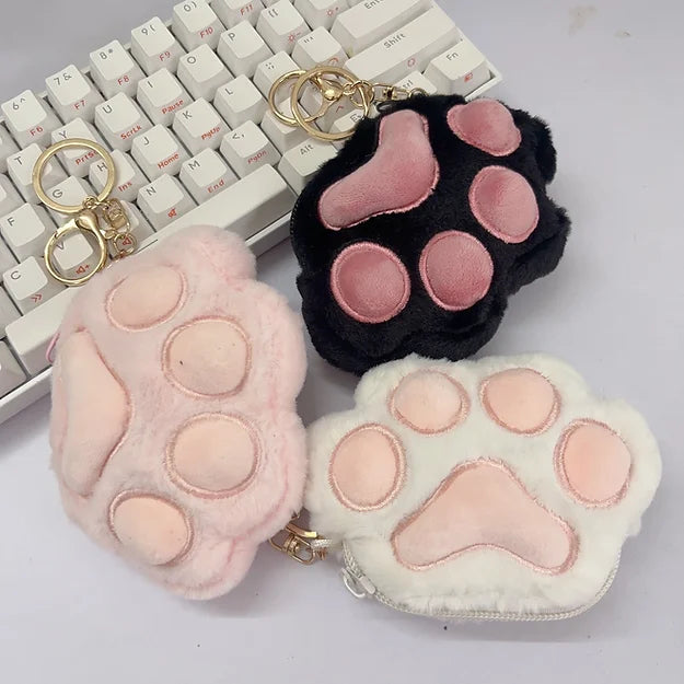 Plushie Paw Coin Pouch Keychain