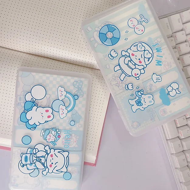 Kawaii Girl Sticky note set of 7 with case