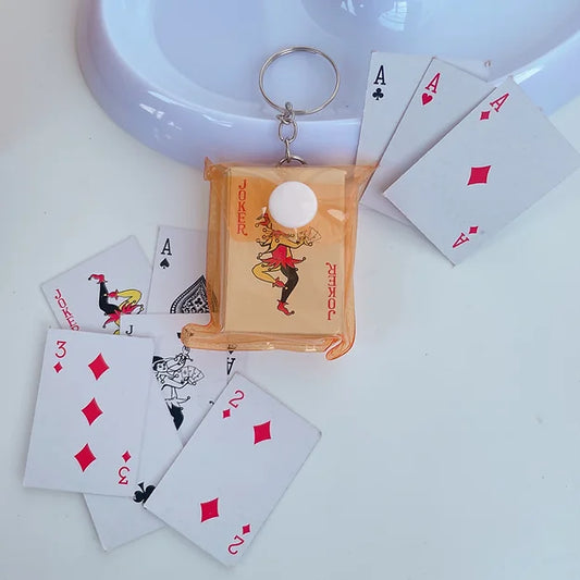 Mini playing cards keychain (Functional)