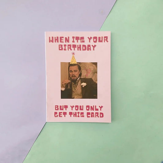Leo meme birthday card