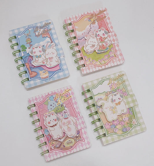 Car and bunny mini notebook