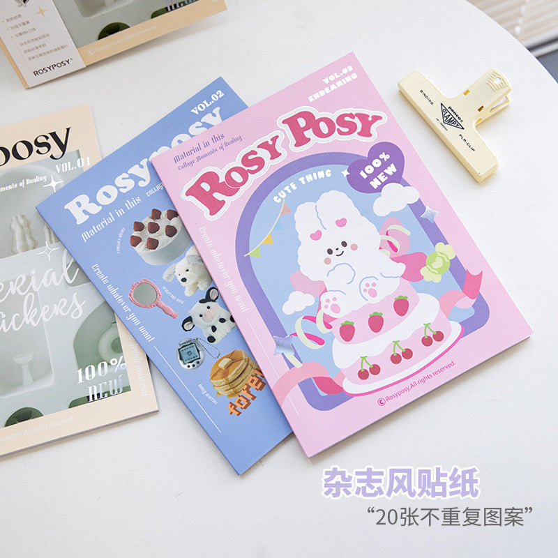 Rosy Posy Sticker Magazine Large