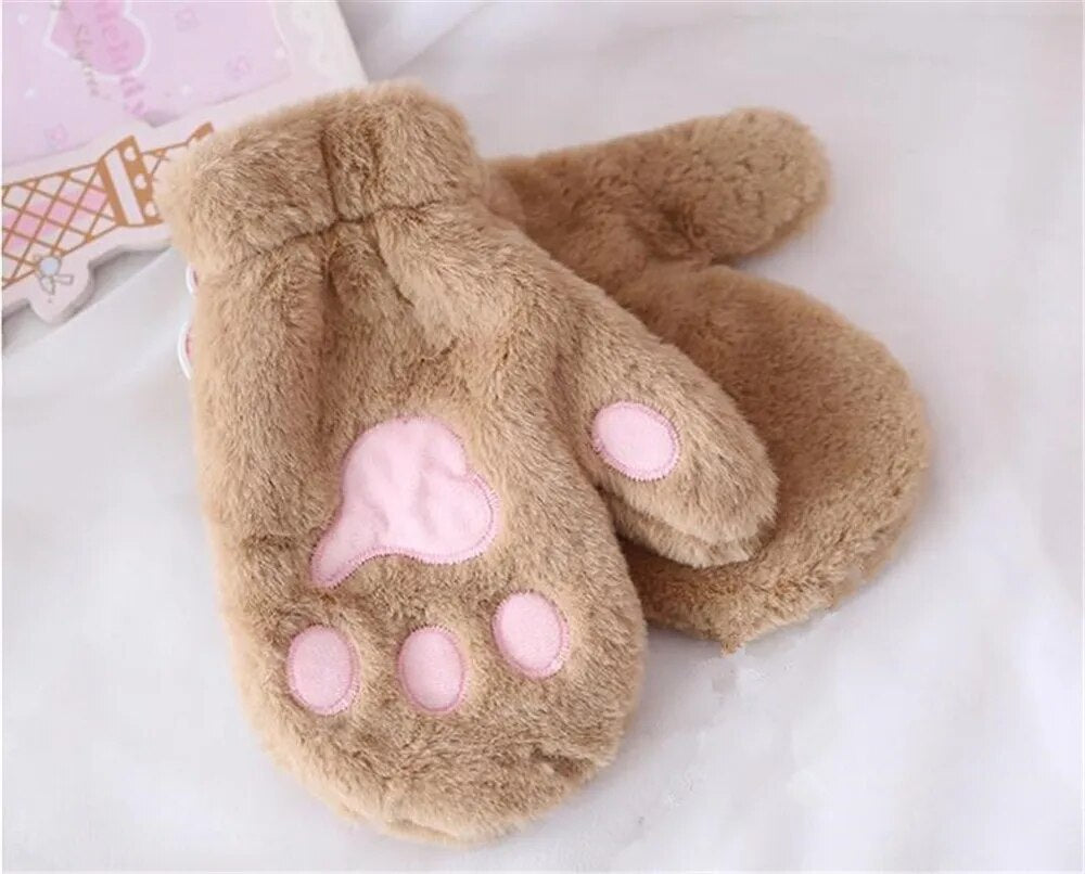 Kawaii Cat paw Mitten Gloves