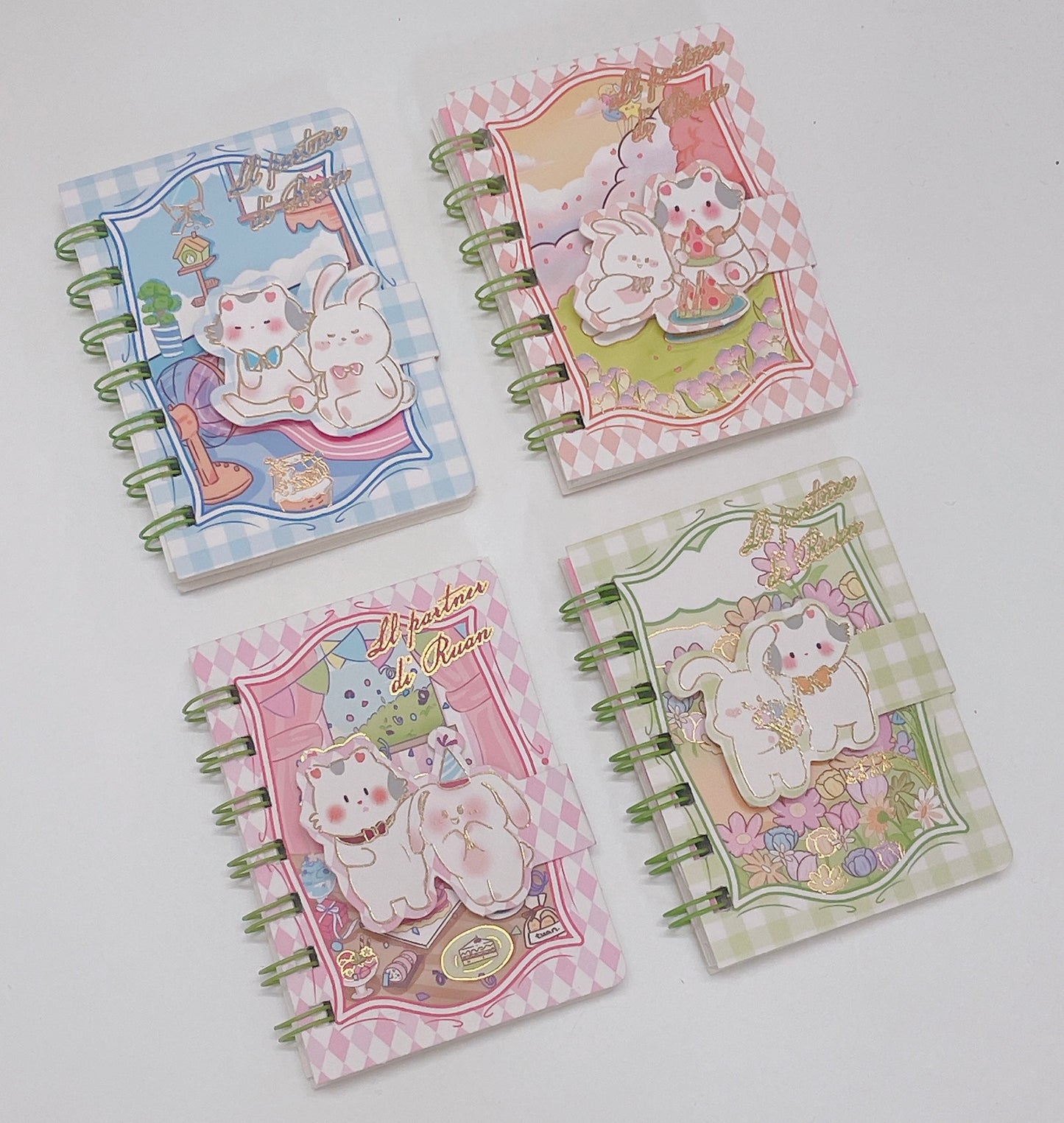 Car and bunny mini notebook