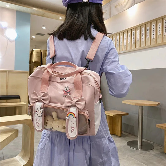 Kawaii Bow Bunny Ita Backpack/Totebag