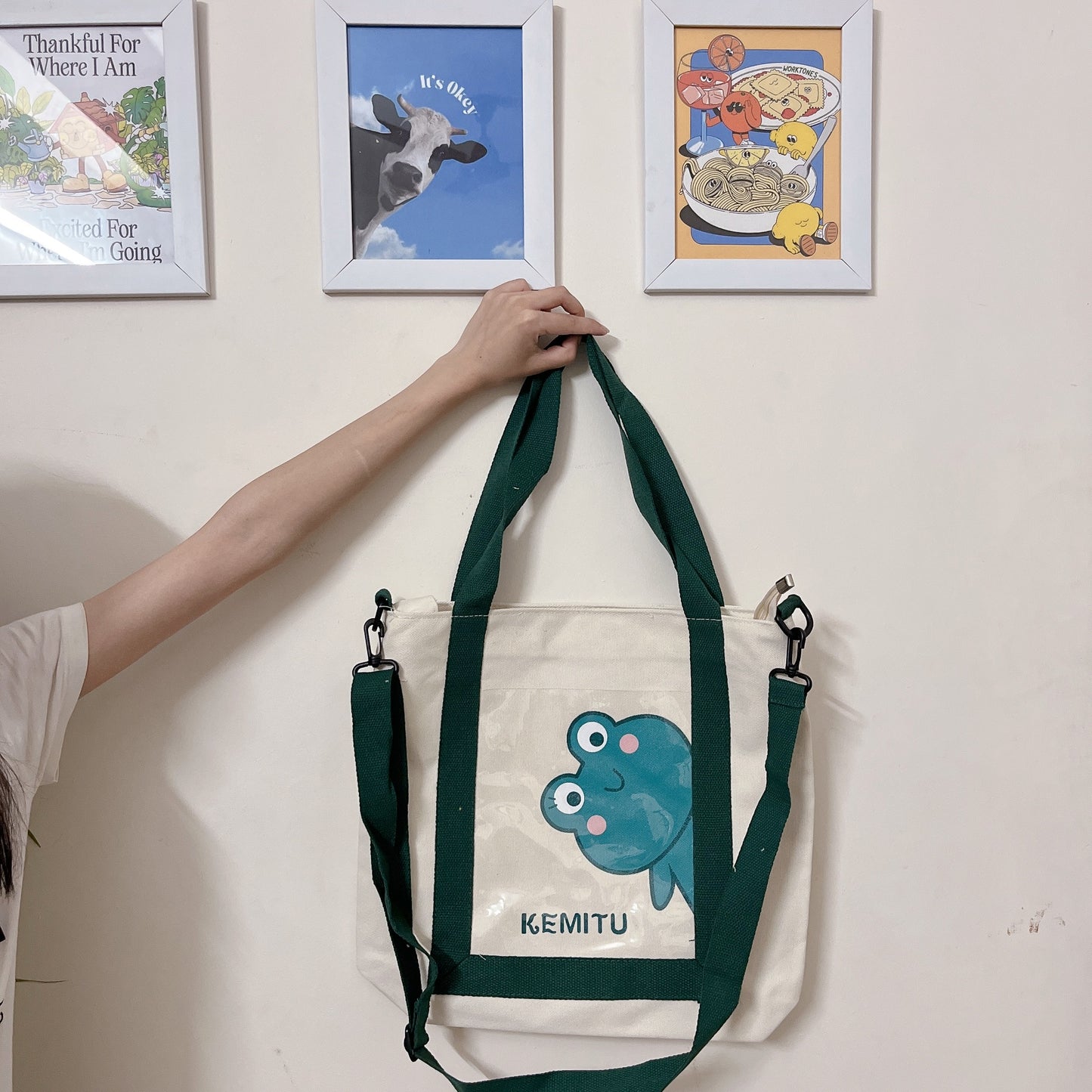 Froggo Canvas Tote/Sling bag