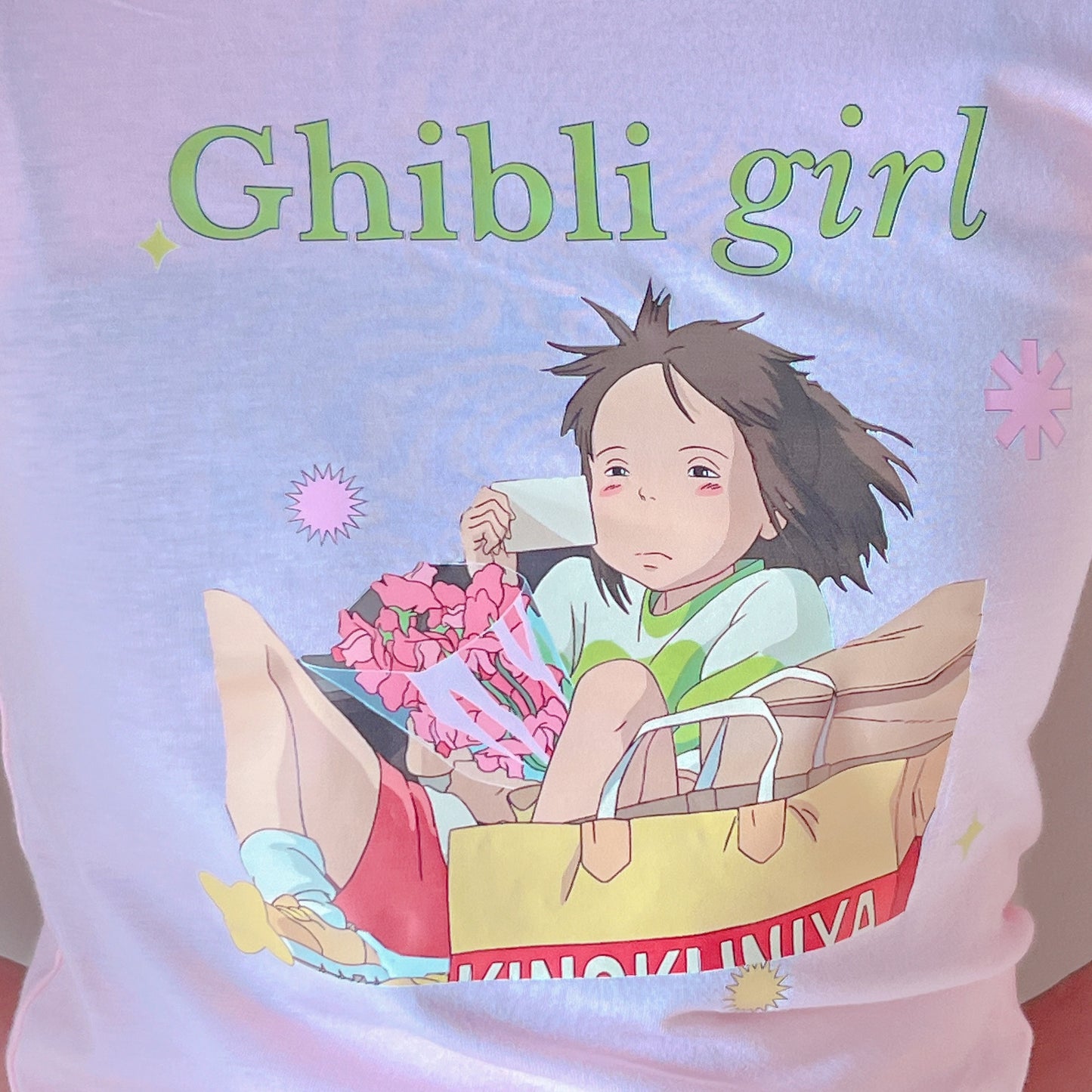 Ghibli Girl Pink Baby tee