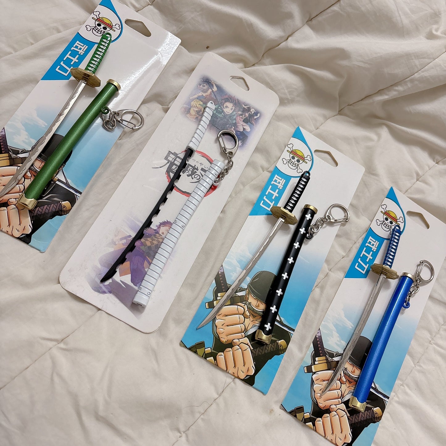 One Piece Metal Katana Keychain