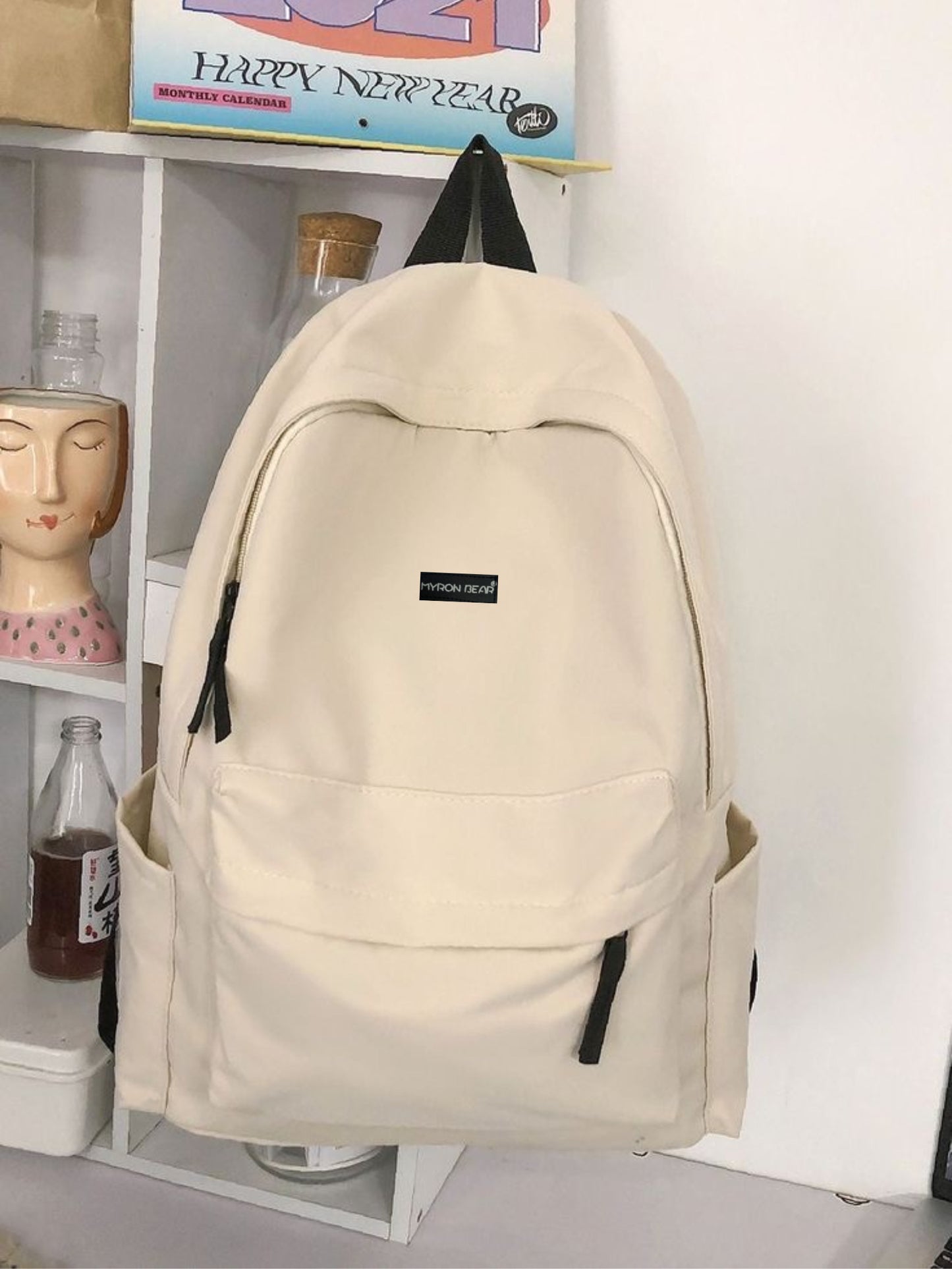 Sweet Pea Minimalist Backpack in Cream