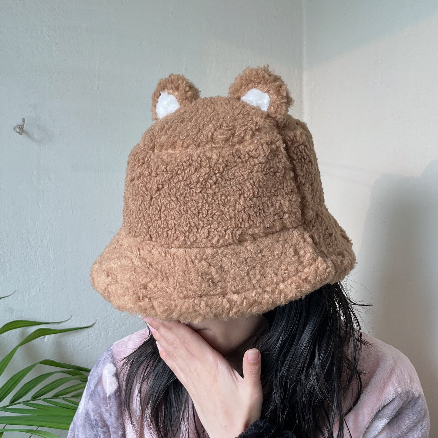 Kawaii Teddy ears Fur Bucket Hat