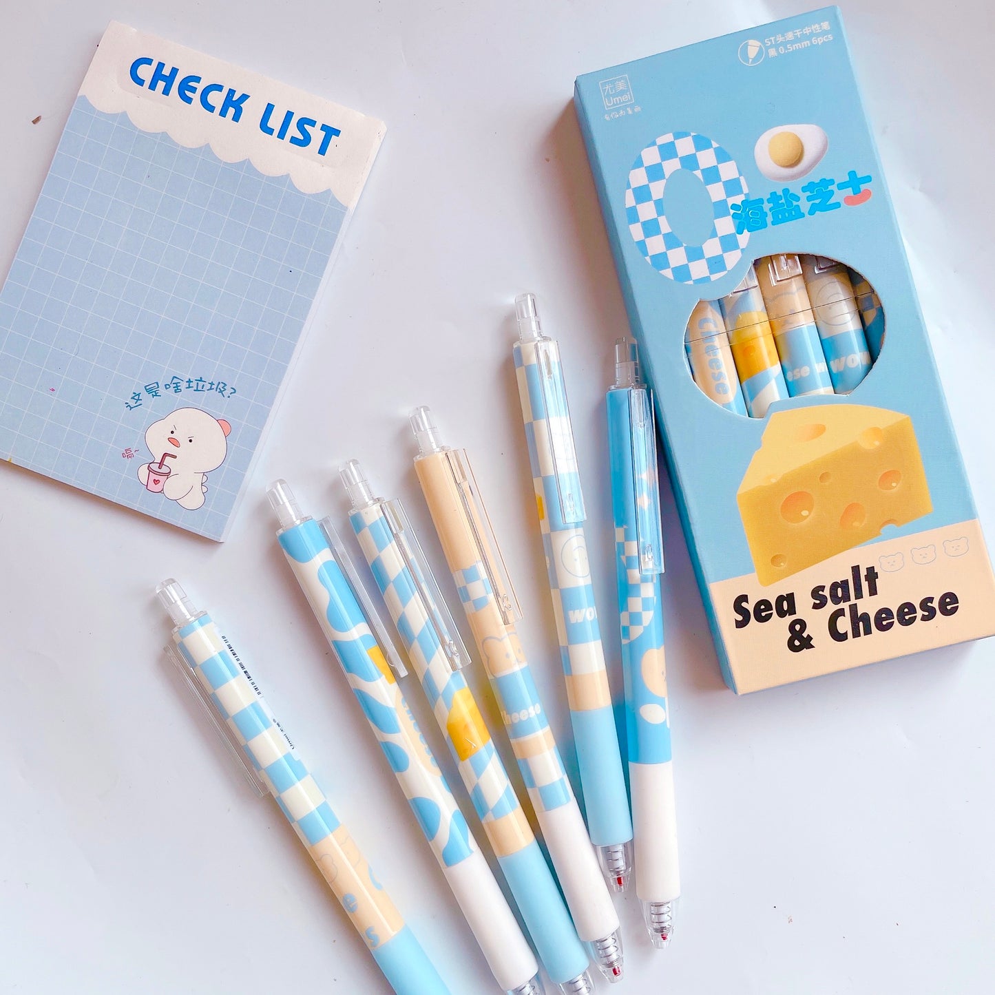 Egg and Cheese Pen Set of 6