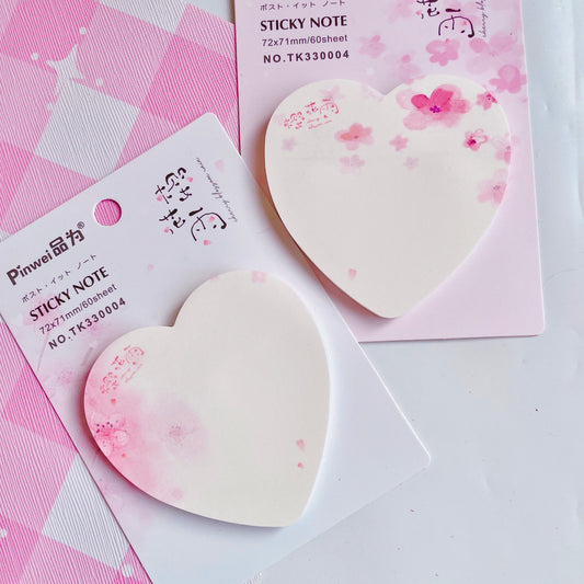 Heart shaped Sakura Sticky Notes
