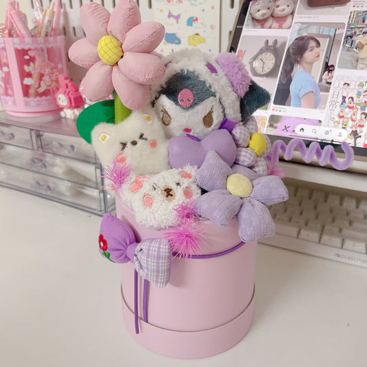 Kuromi Plushie Bouquet with lights