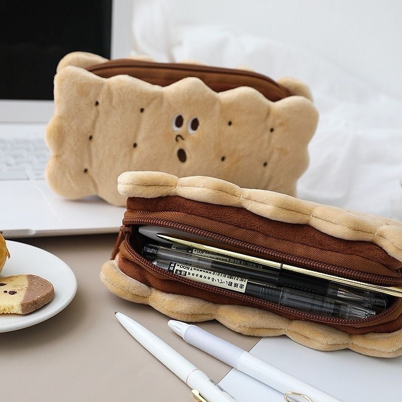 Kawaii Biscuit Sandwich Pencil Pouch.