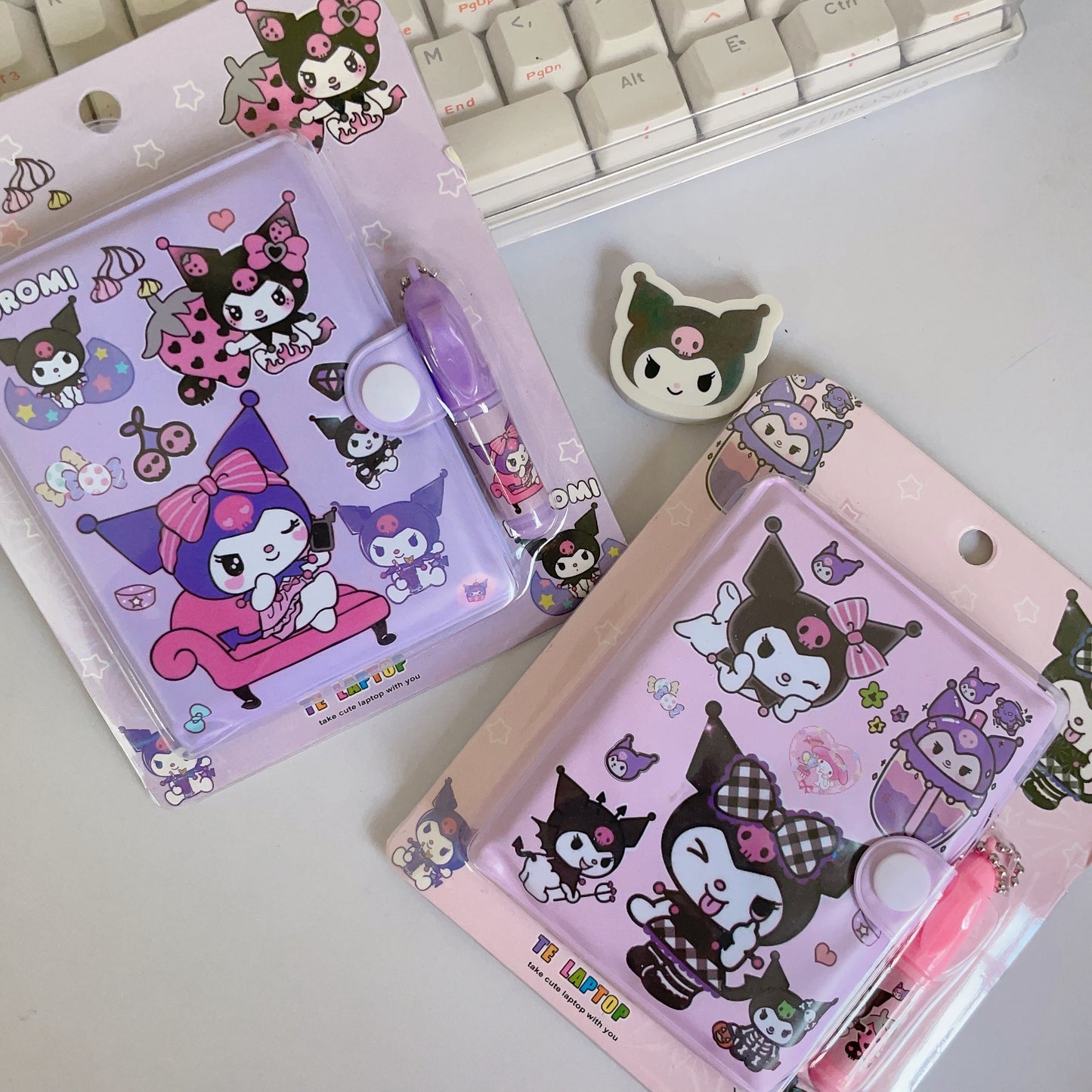 Kuromi mini notebook and pen set