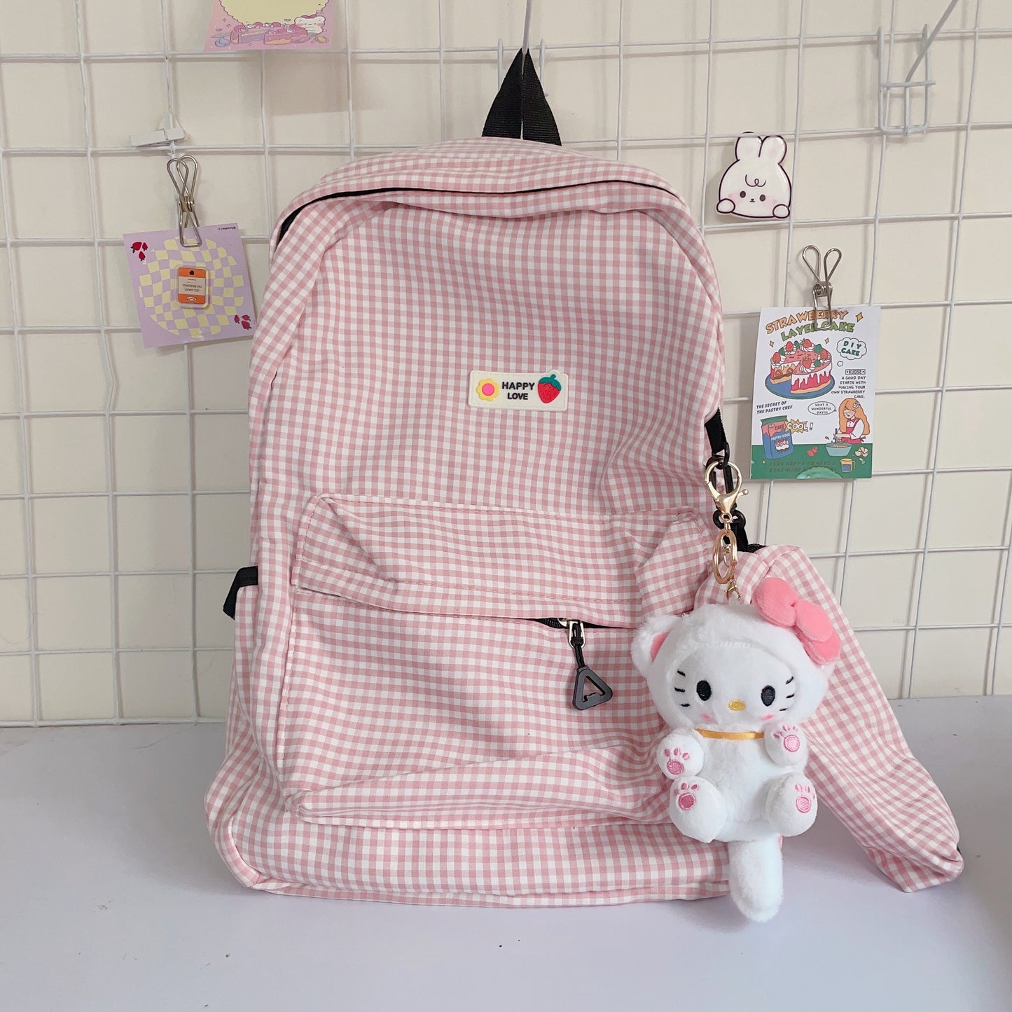 Ghingham Hello Kitty Backpack with pouch