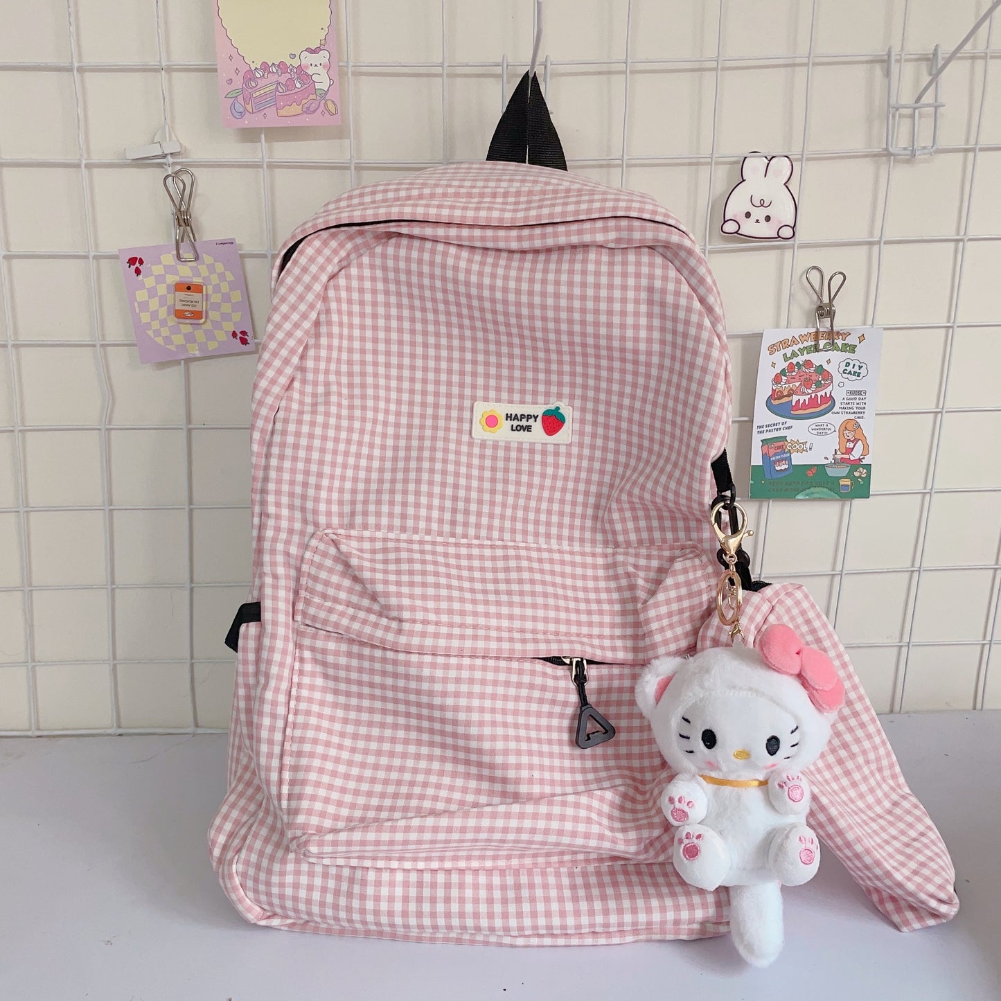 Ghingham Hello Kitty Backpack with pouch