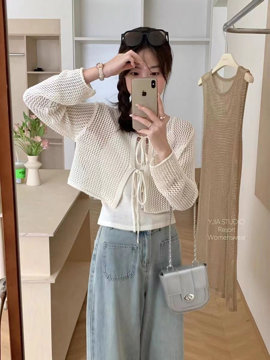 Korean Summer Cardigan Set